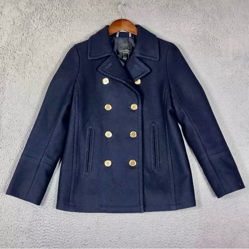 J. Crew Wool Cashmere by Nello Gori Navy Peacoat - Picture 5 of 14